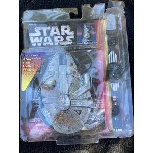 Star Wars Millennium Falcon And Darth Vader Watch Case. 1996. DAMAGED